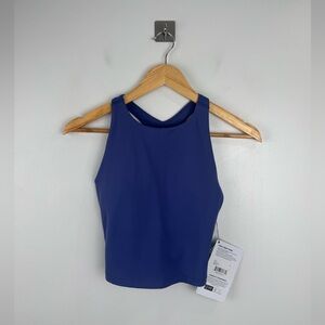 NWT Rhoback Women Vista Crop Tank Flag Blue Size XS